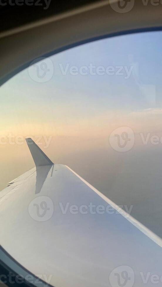 Photo of clouds from an airplane window