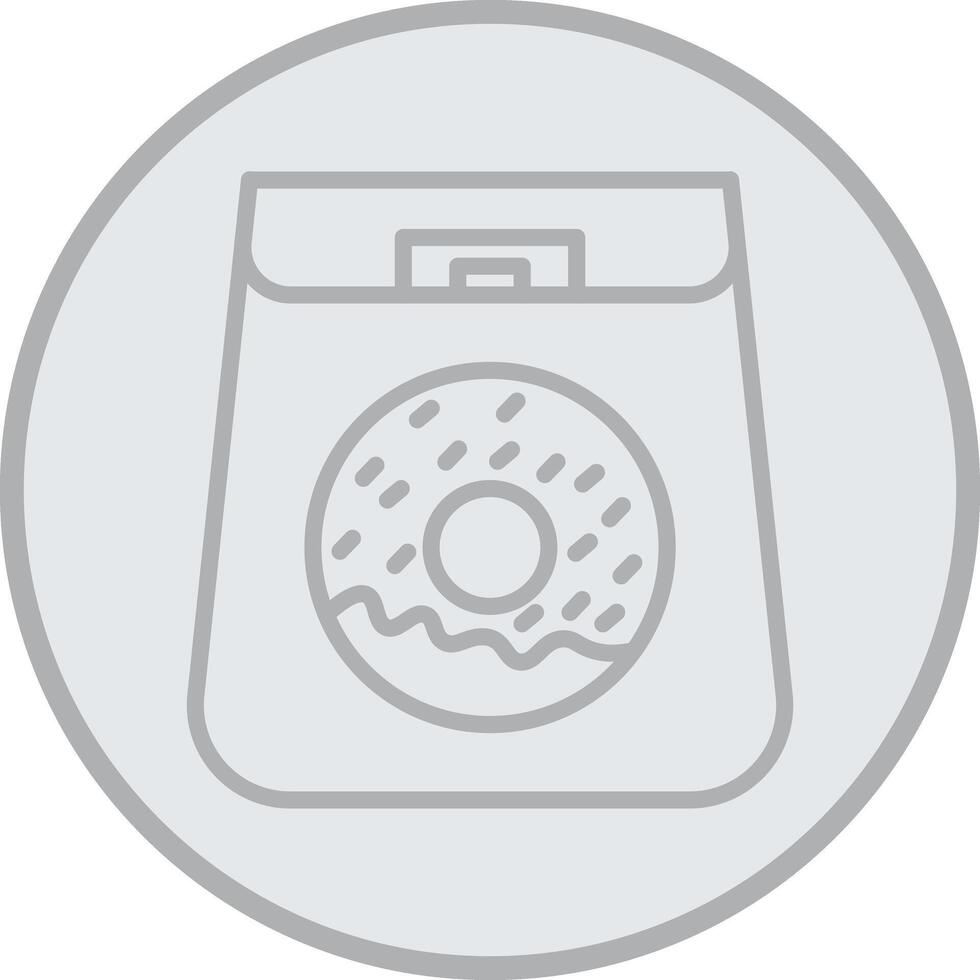 Packaging Grey Line Circle Icon vector