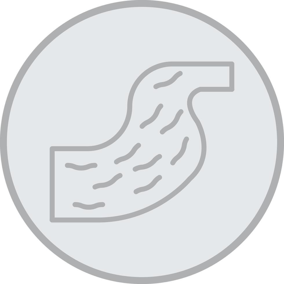 River Grey Line Circle Icon vector