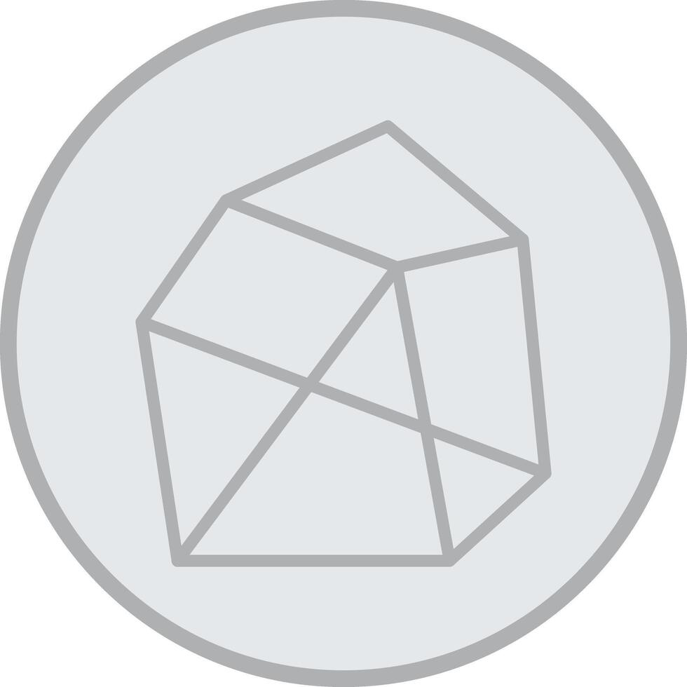 Rock Grey Line Circle Icon vector