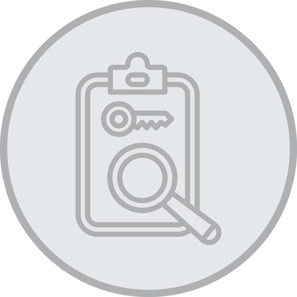 Keyword Grey Line Circle Icon vector