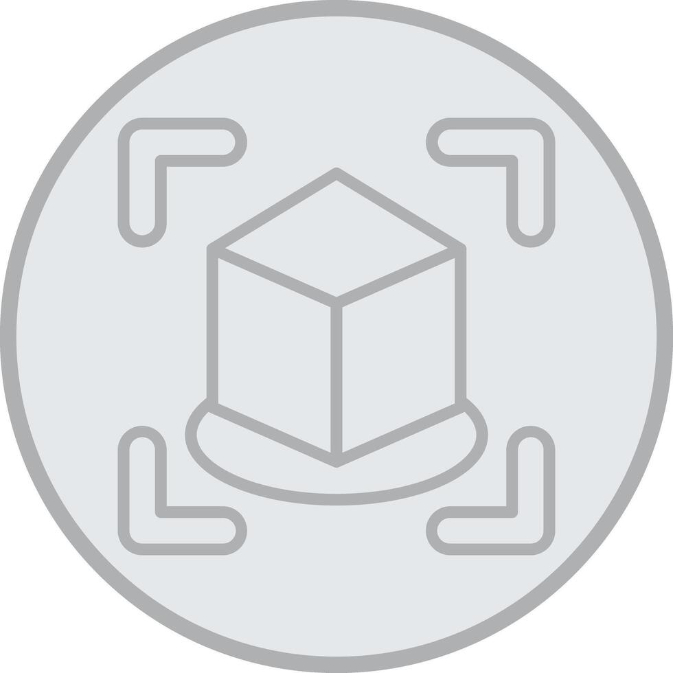 Augmented Reality Grey Line Circle Icon vector