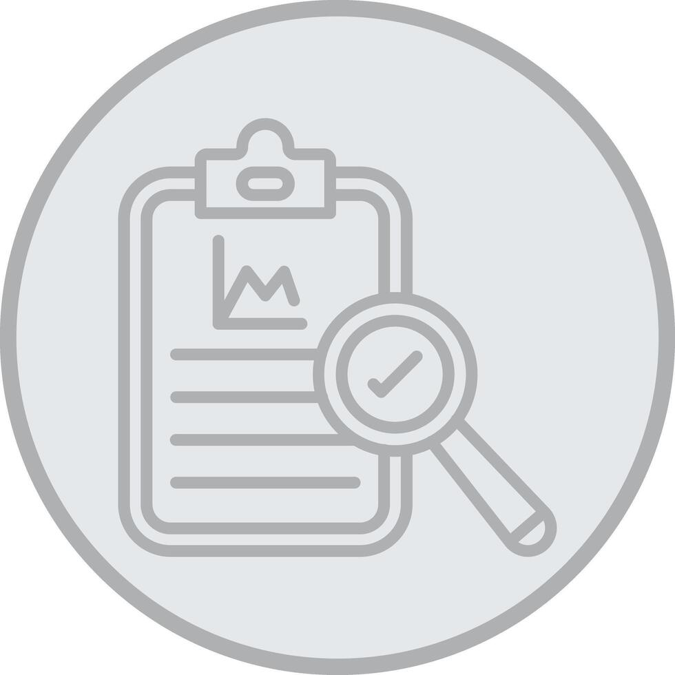 Audit Grey Line Circle Icon vector