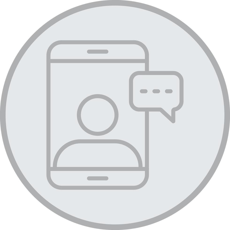 Influence Grey Line Circle Icon vector
