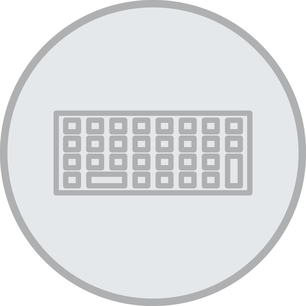 Keyboard Grey Line Circle Icon vector