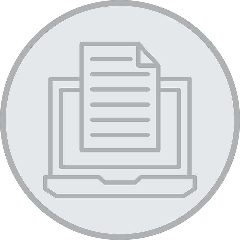 Page Grey Line Circle Icon vector
