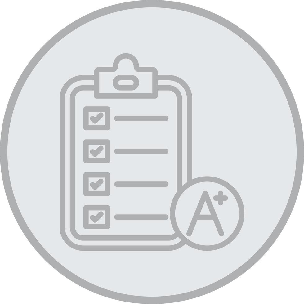 Results Grey Line Circle Icon vector