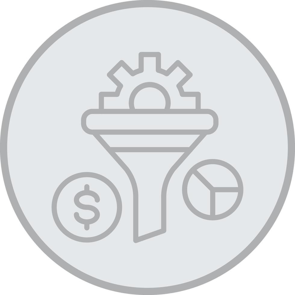 Conversion Optimization Grey Line Circle Icon vector