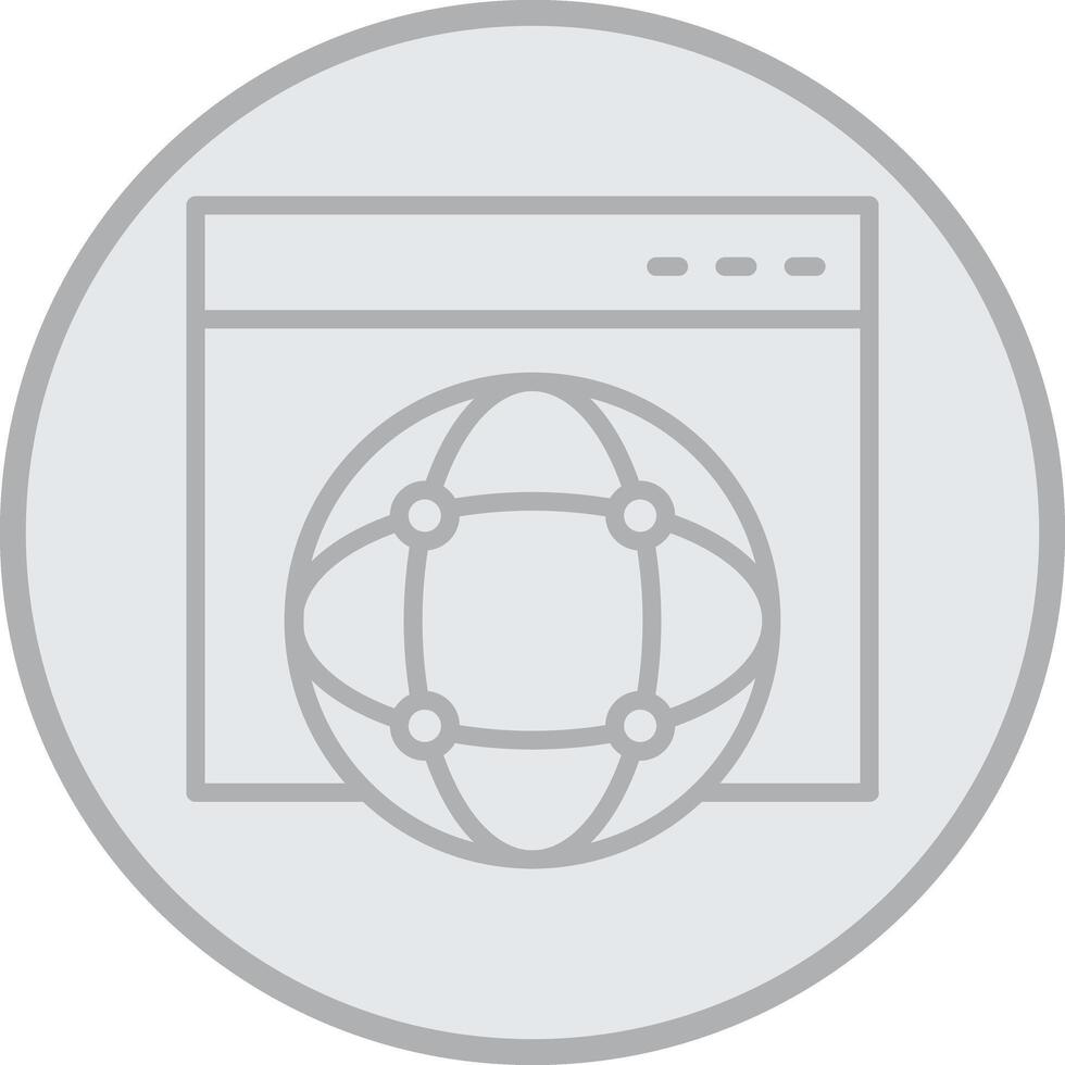 Globalization Grey Line Circle Icon vector