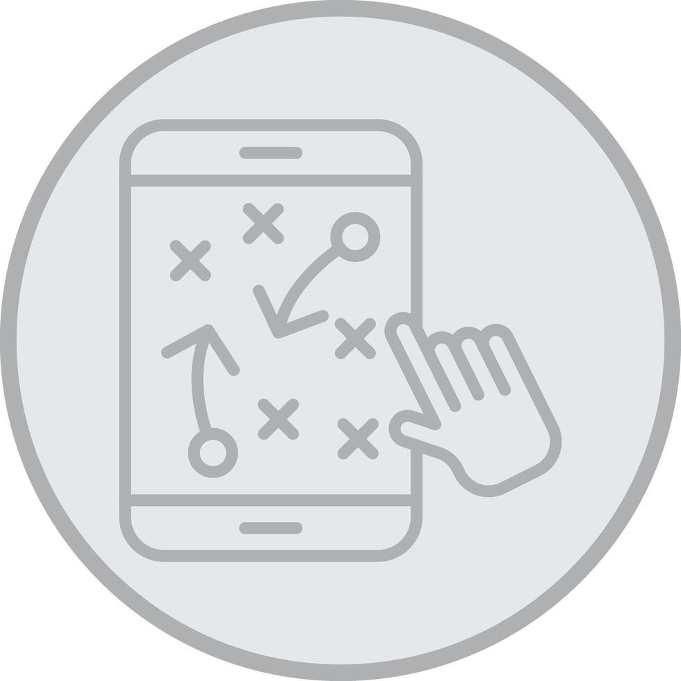 Algorithm Update Grey Line Circle Icon vector