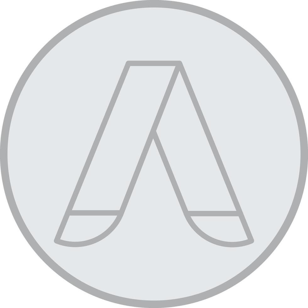 Ad Words Grey Line Circle Icon vector
