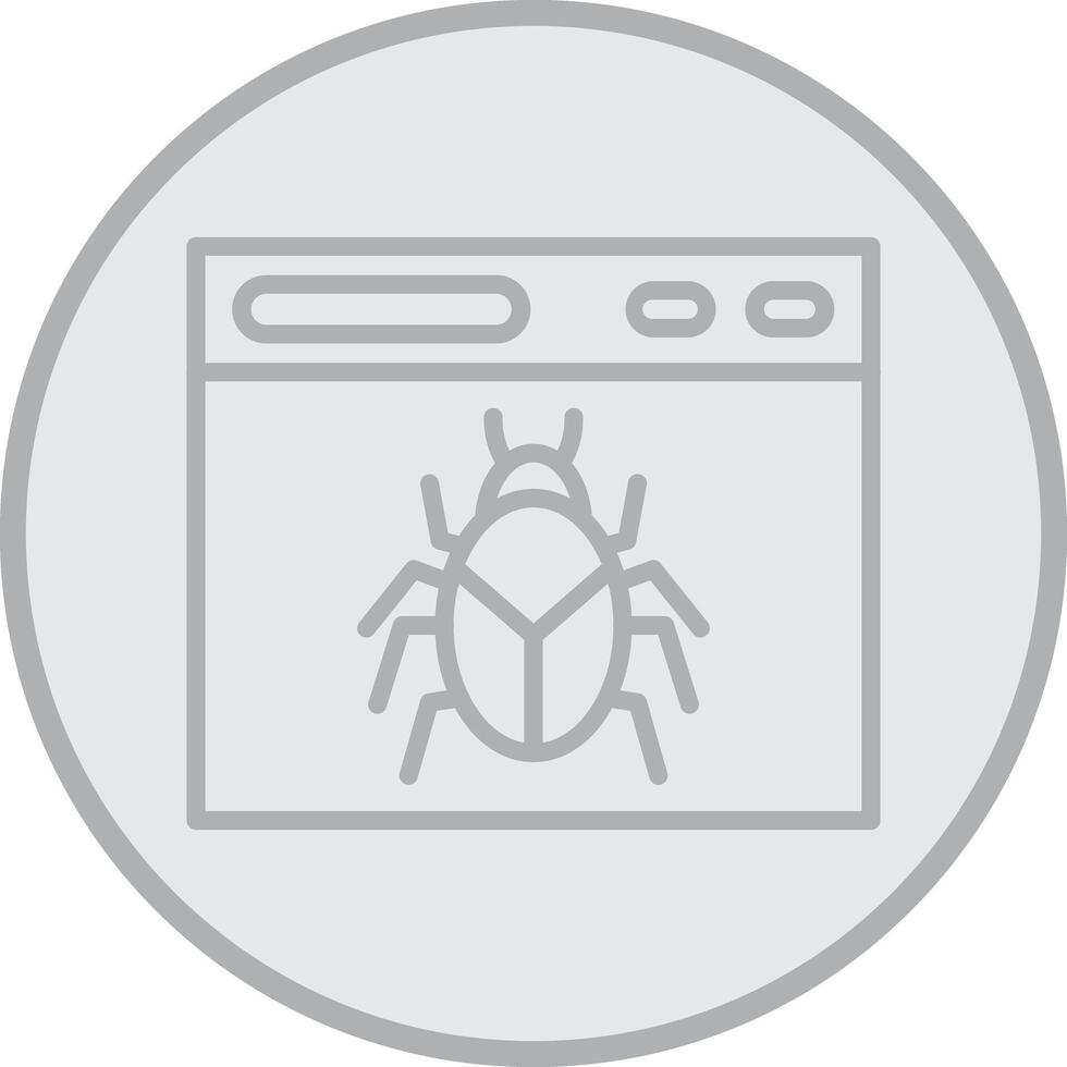 Crawler Grey Line Circle Icon vector