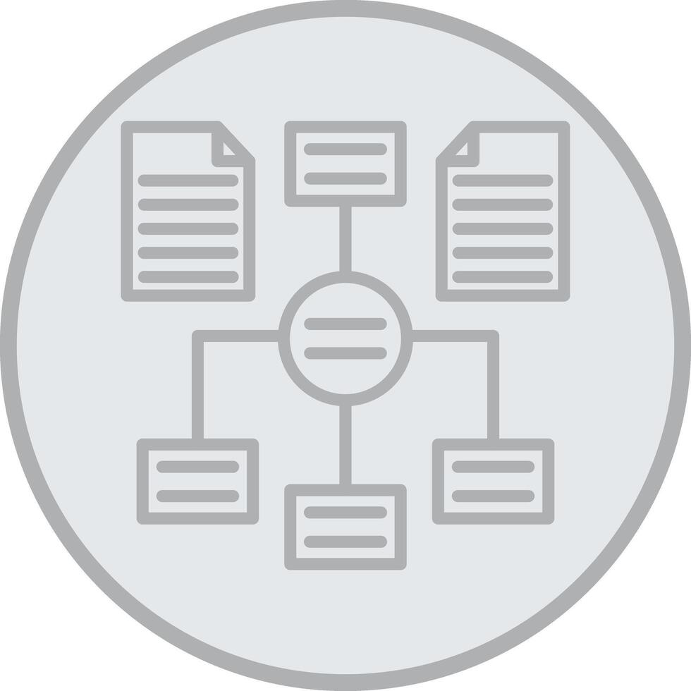 Algorithm Grey Line Circle Icon vector