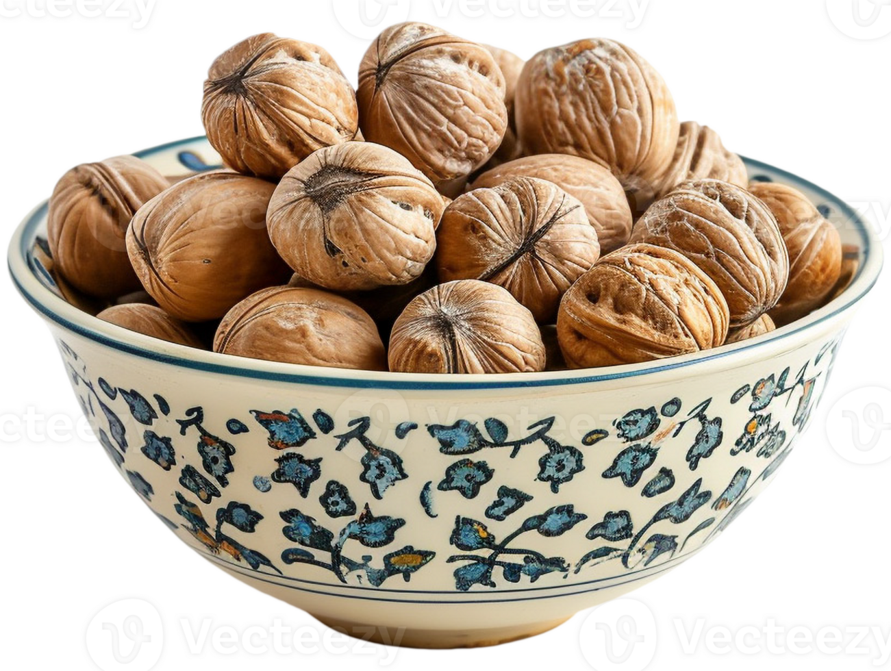A bowl of walnuts png