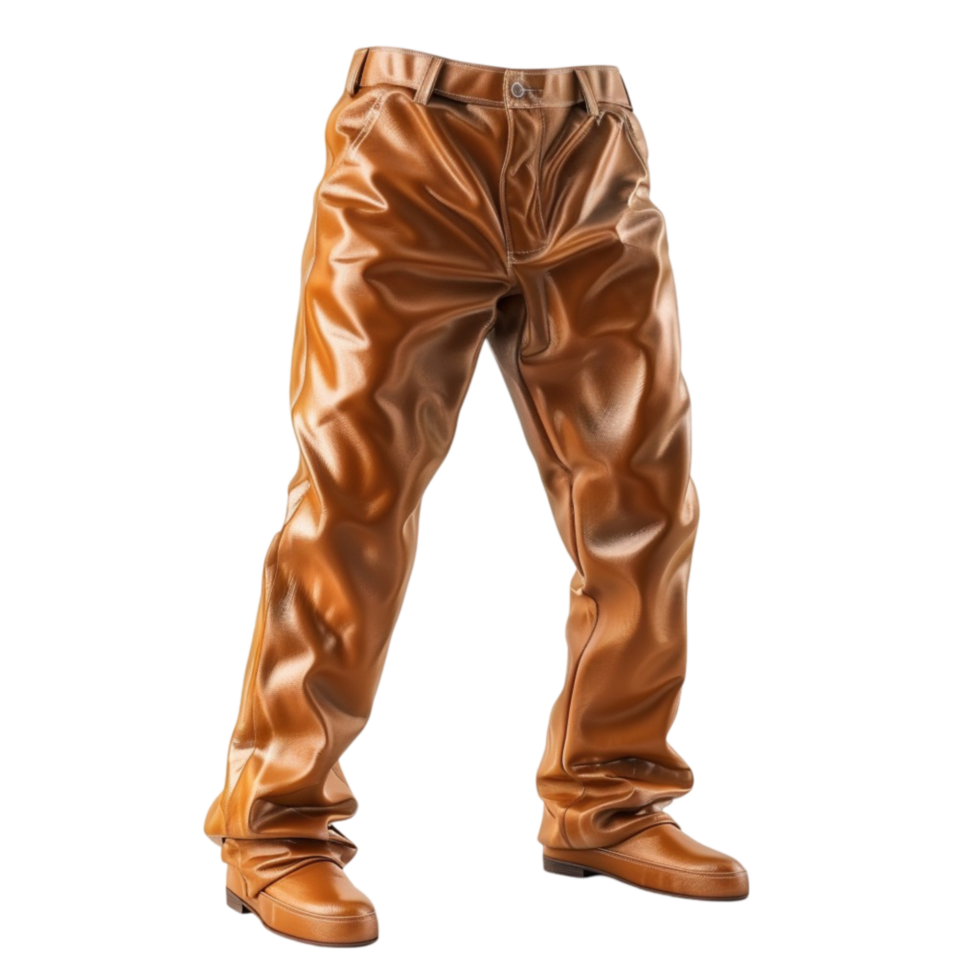 a man in brown leather pants png