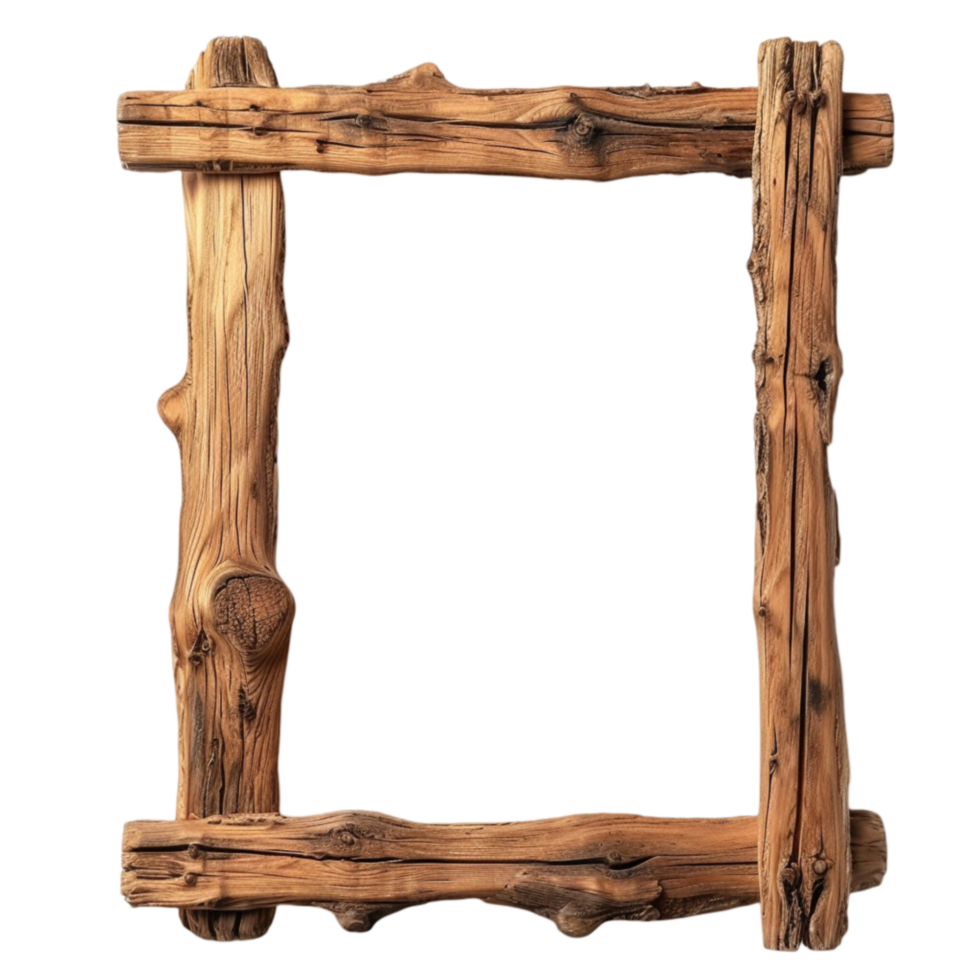 une en bois Cadre fabriqué de bois png