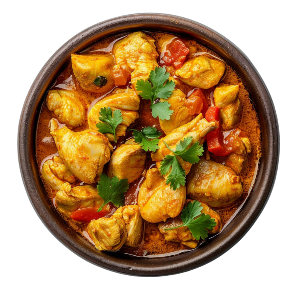 chicken curry in a bowl with soup png