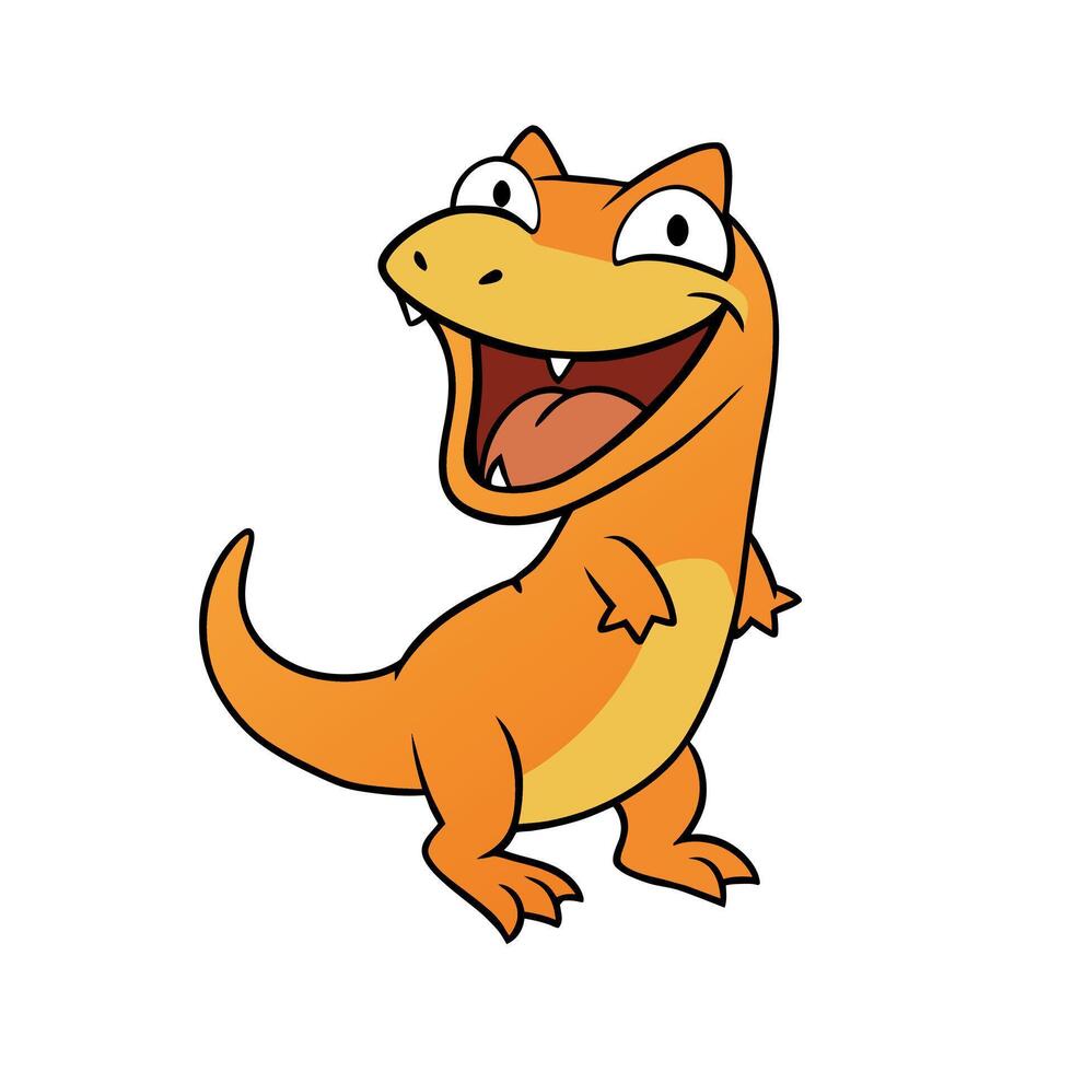 Bearded Dragon laughs icon illustration vector