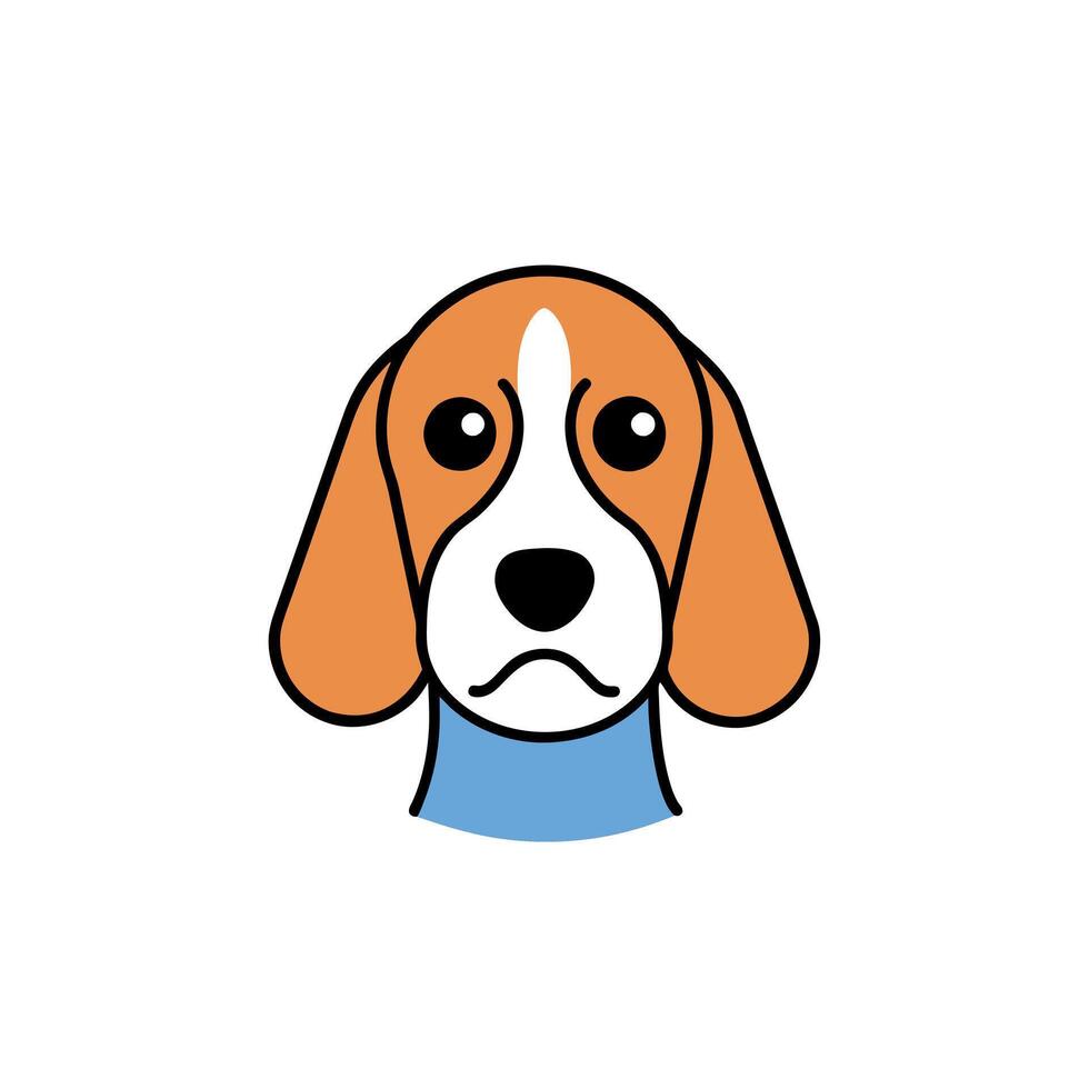 Beaglier dog cries icon illustration vector