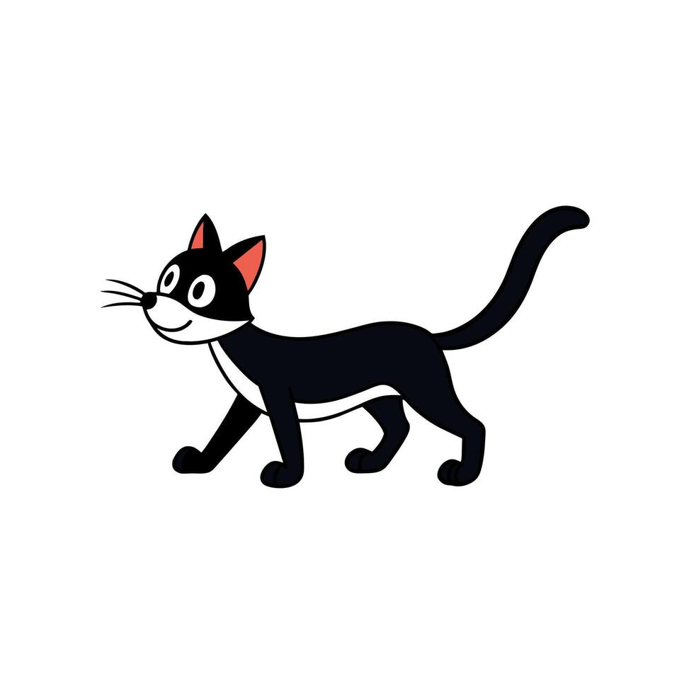 Bay Cat walks icon illustration vector
