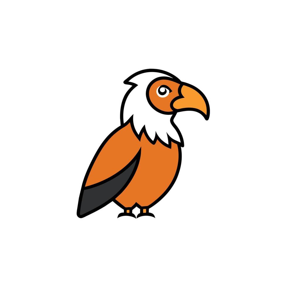 Bearded Vulture bird knocks icon illustration vector