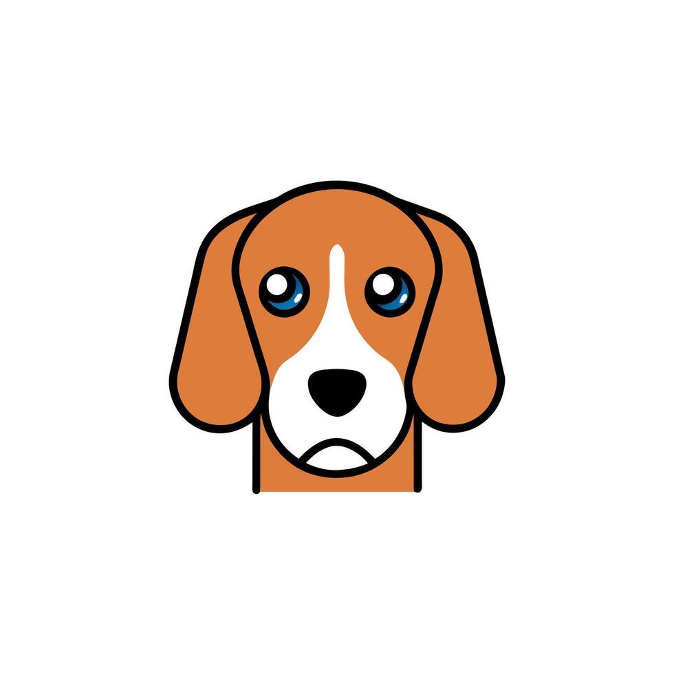 Beagador dog cries icon illustration vector