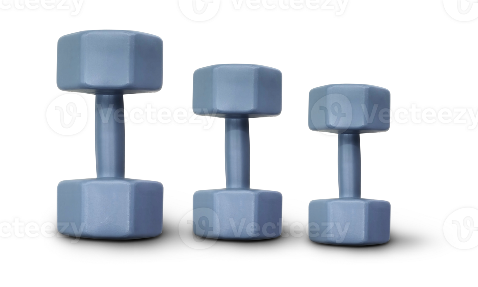 gray steel dumbbell For exercising on a white surface transparent png
