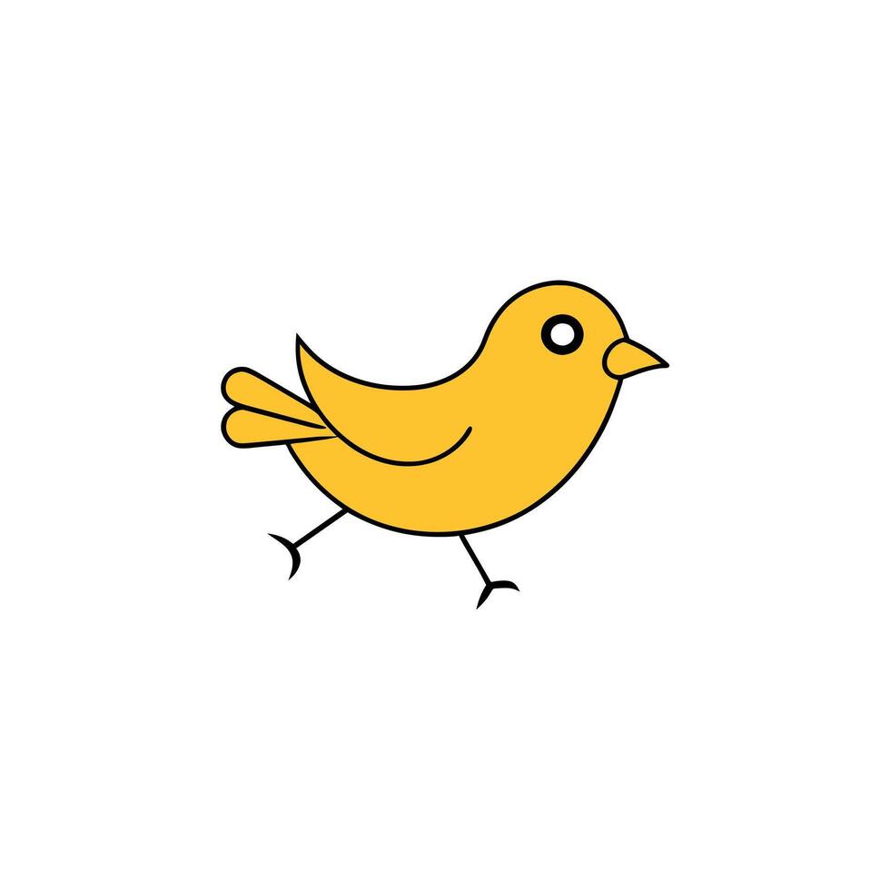 Belgian Canary bird runs icon illustration vector
