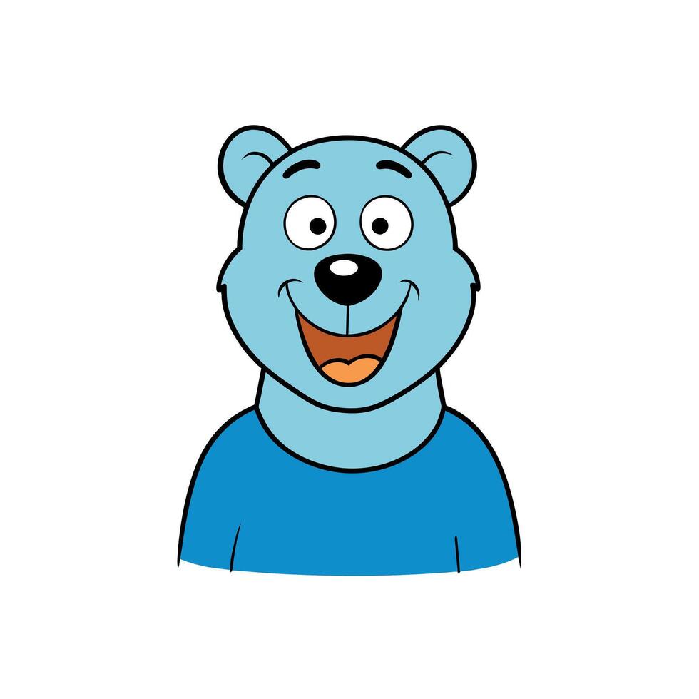 Bear smiles icon illustration vector
