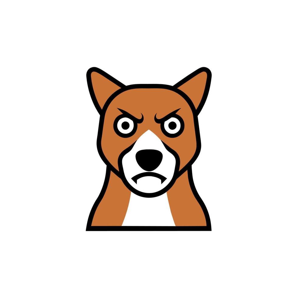 Beaski dog angry icon illustration vector