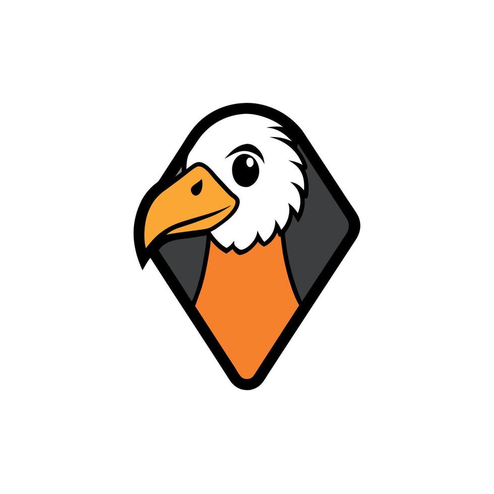 Bearded Vulture bird play icon illustration vector