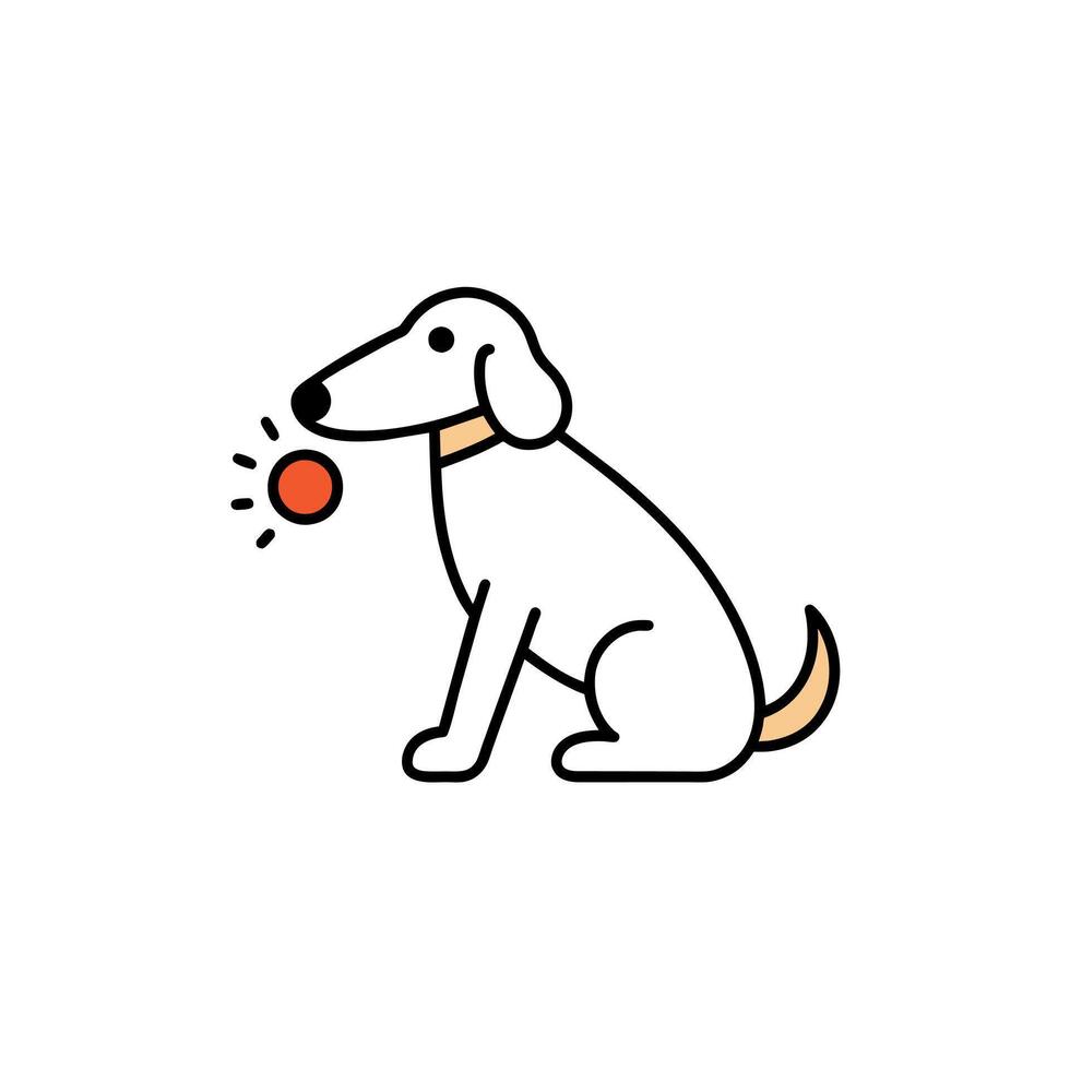 Bedlington Terrier dog knocks icon illustration vector