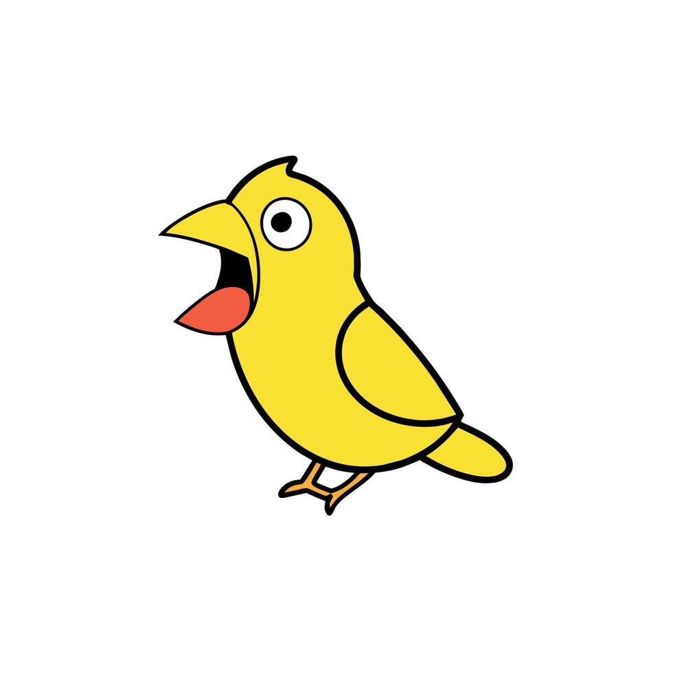 Belgian Canary bird screams icon illustration vector