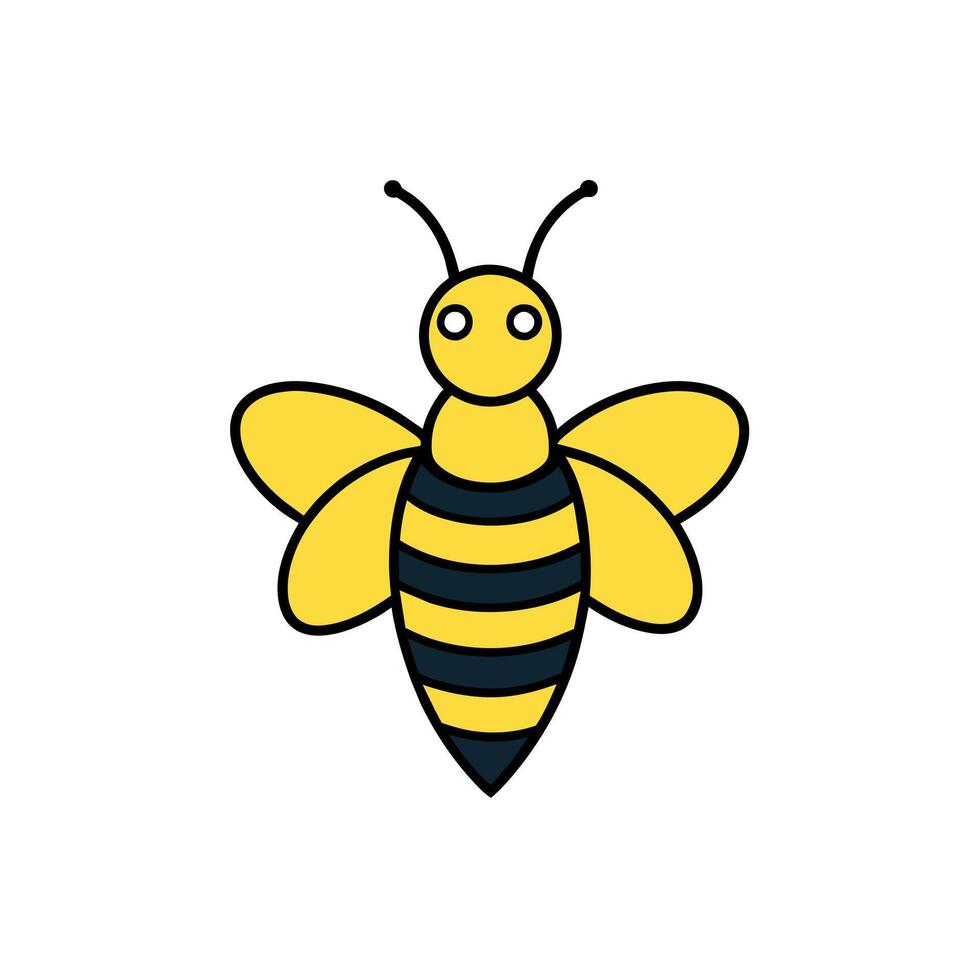 Bee looks icon illustration vector
