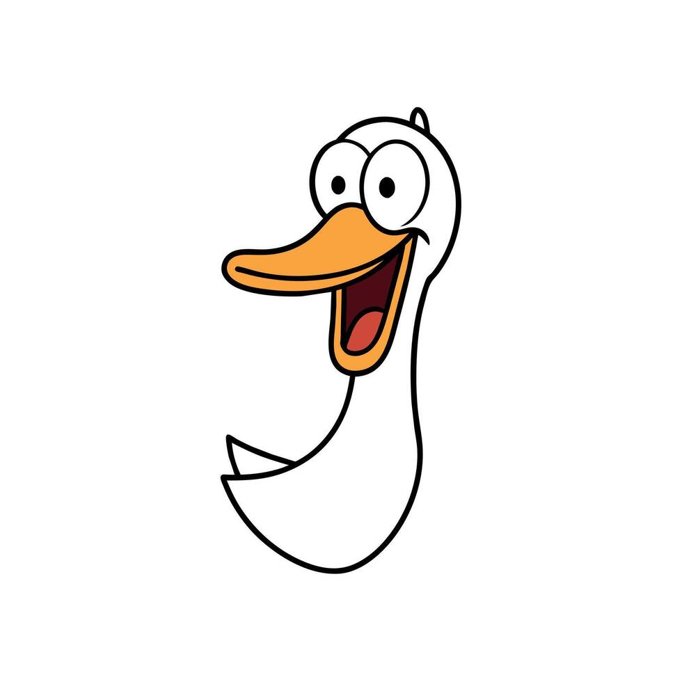 Bean Goose laughs icon illustration vector
