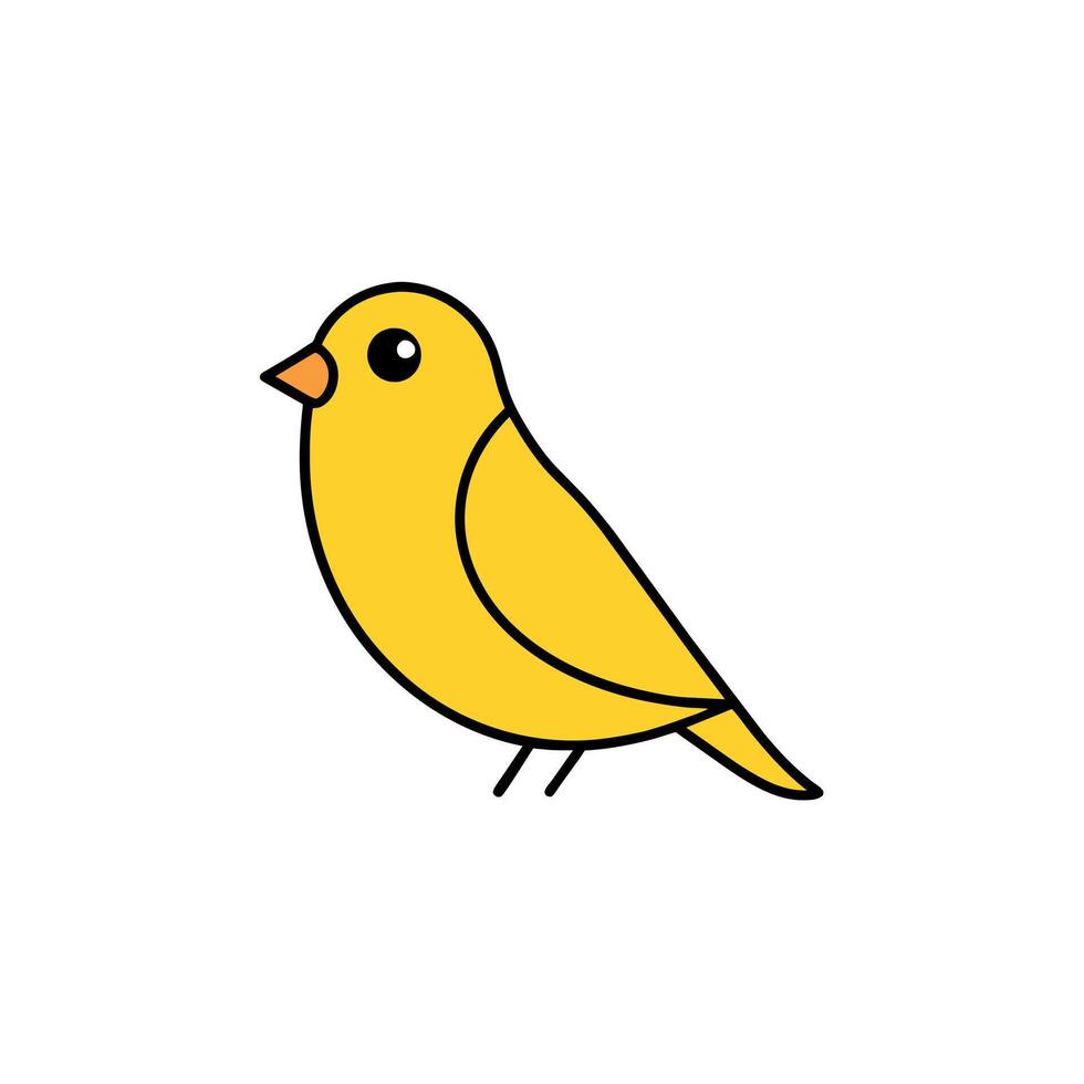 Belgian Canary bird knocks icon illustration vector
