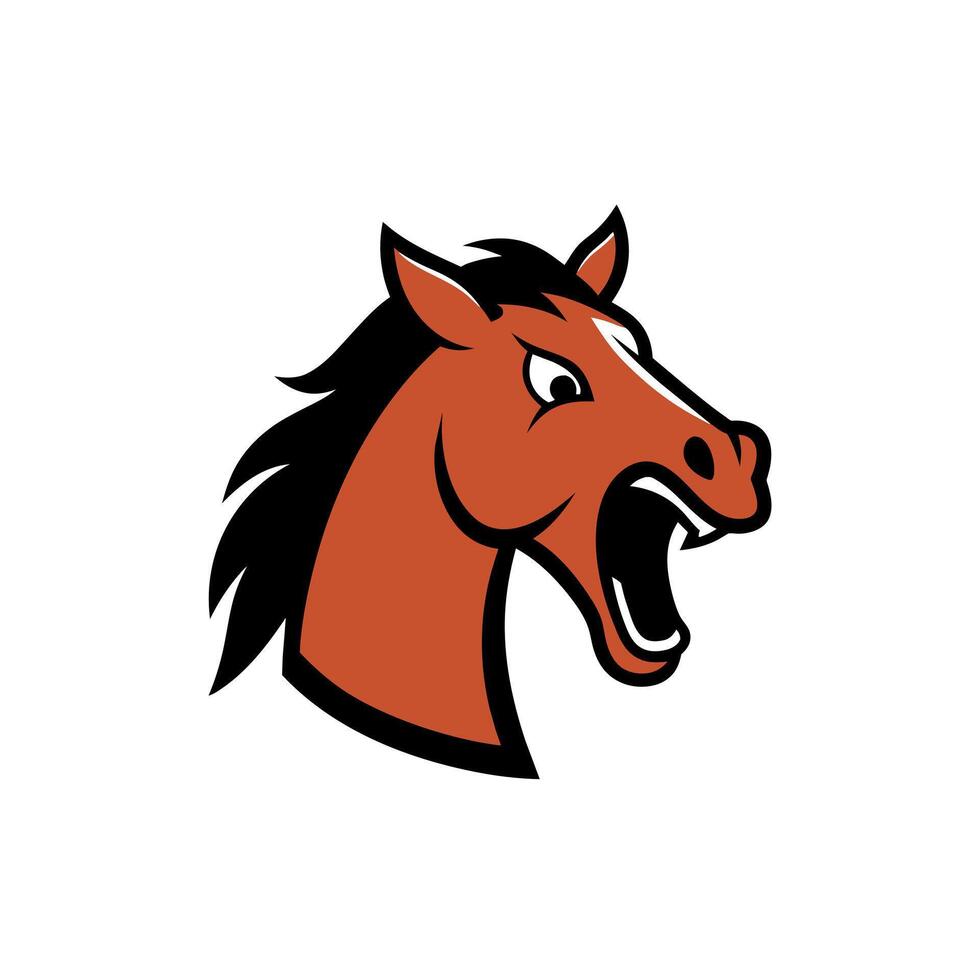 Berkshire Horse screams icon illustration vector