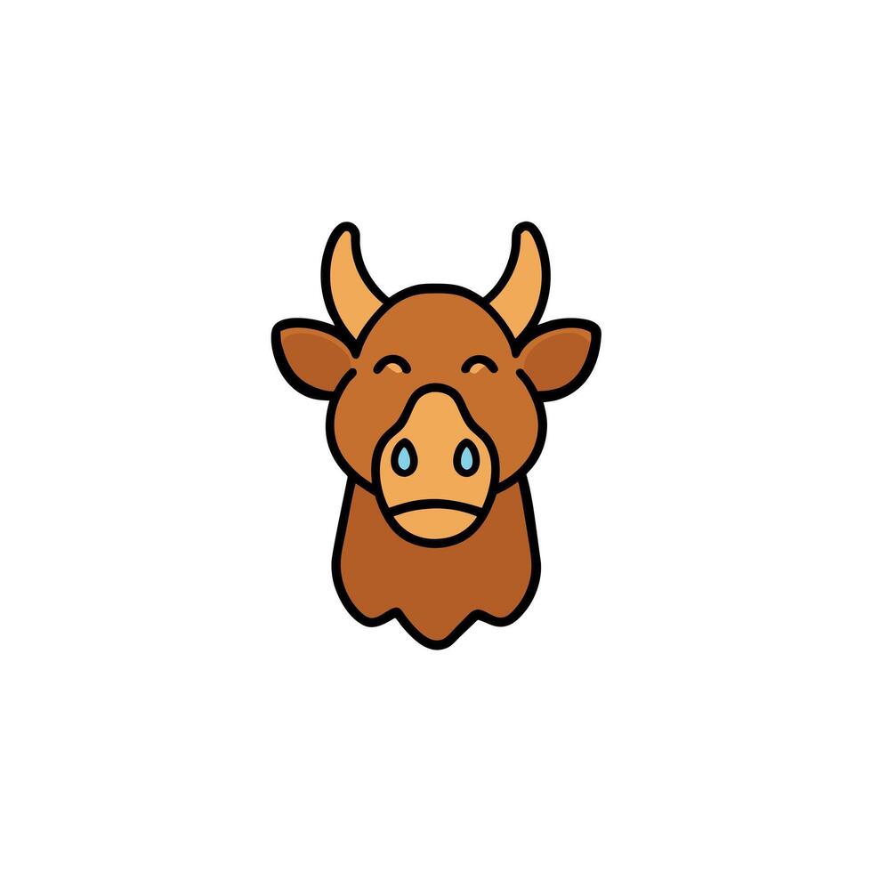 Bhutan Takin moose cries icon illustration vector