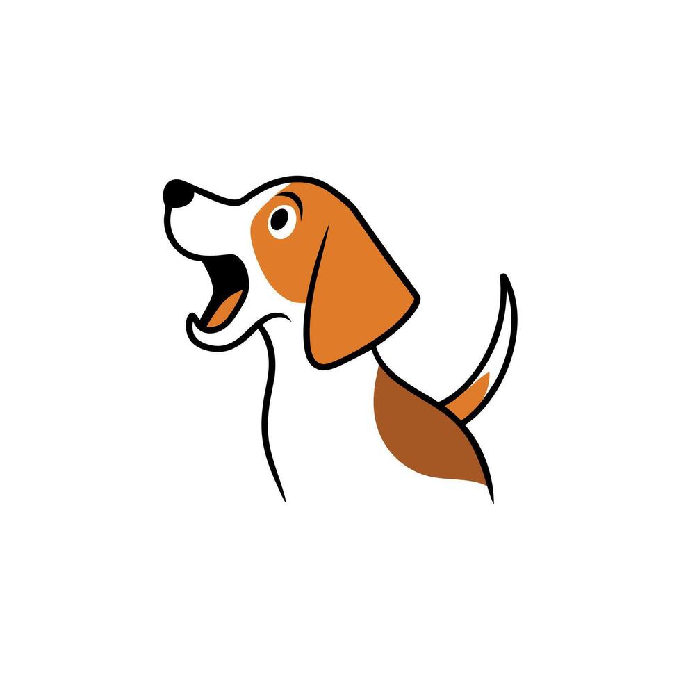 Beago dog screams icon illustration vector