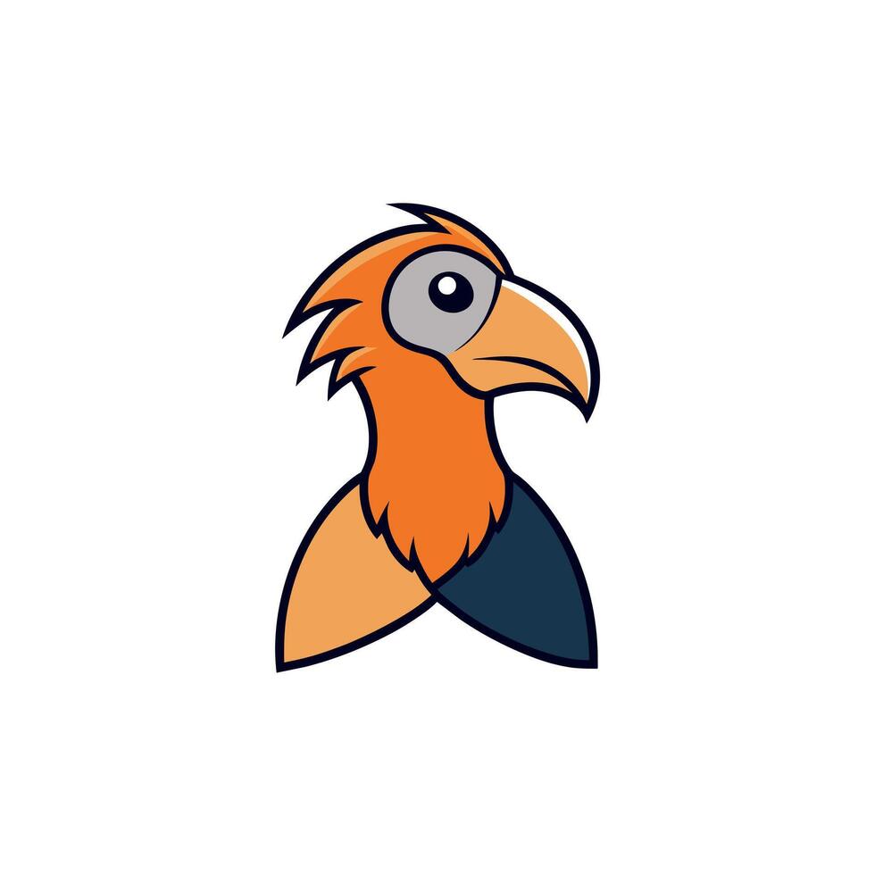Bearded Vulture bird goes icon illustration vector