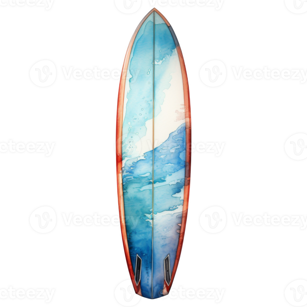 Surfboard, Summer Illustration. Watercolor Style. png