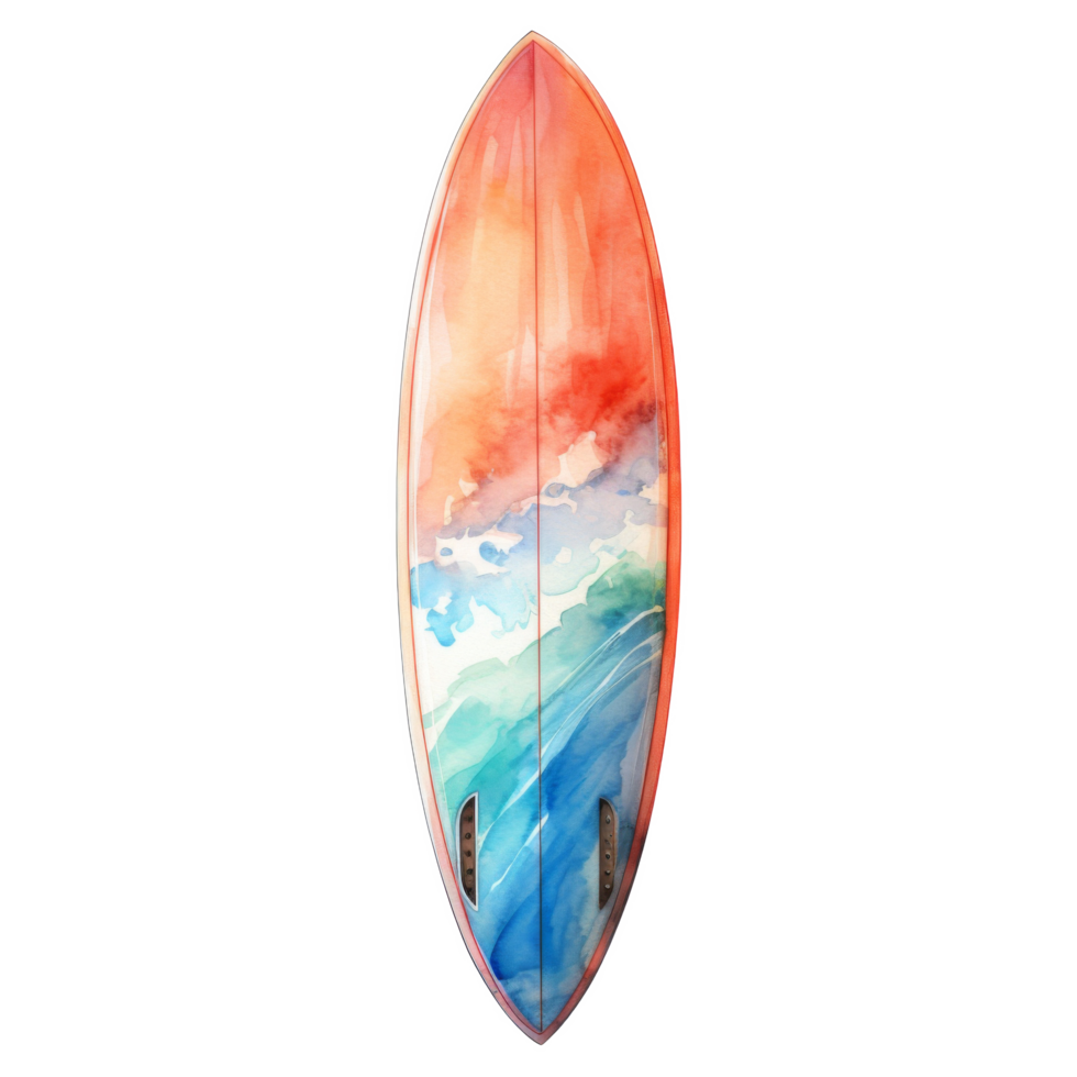 Surfboard, Summer Illustration. Watercolor Style. png