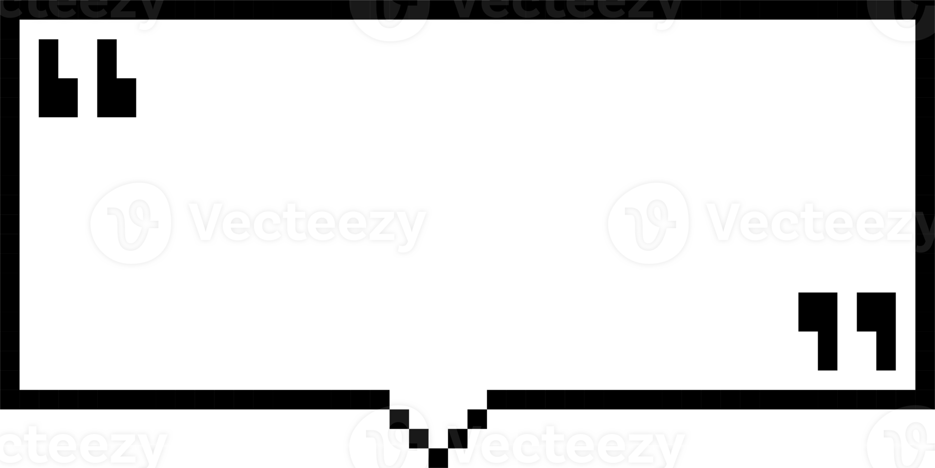 8bit retro game pixel speech bubble balloon with quotation marks, icon sticker memo keyword planner text box banner png