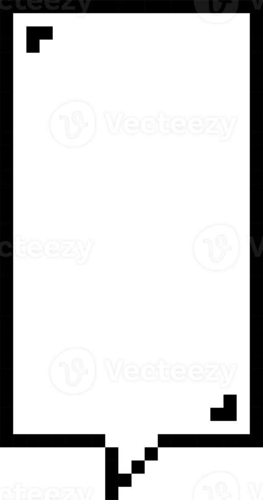 8bit retro game pixel speech bubble balloon icon sticker memo keyword planner text box banner png