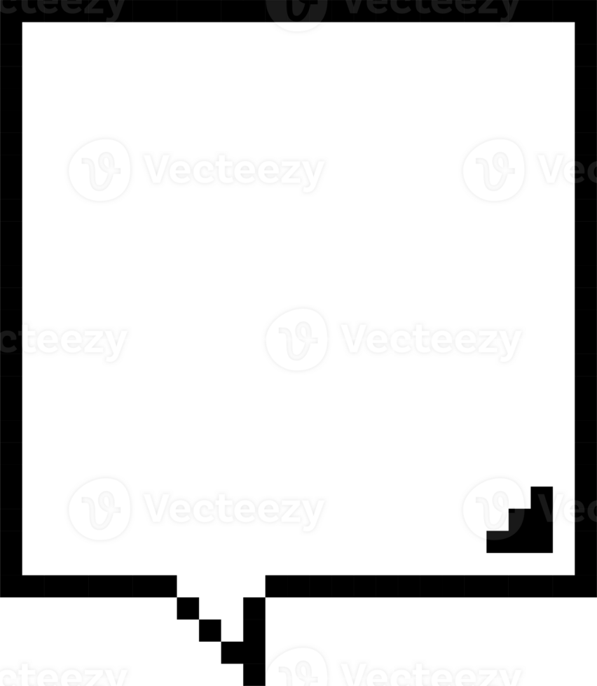 8 bit retrò gioco pixel discorso bolla Palloncino icona etichetta promemoria parola chiave progettista testo scatola bandiera png