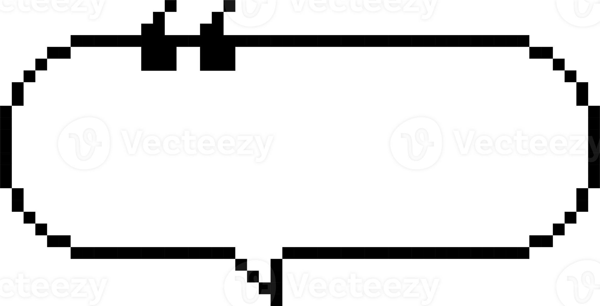 8bit retro game pixel speech bubble balloon icon sticker memo keyword planner text box banner png