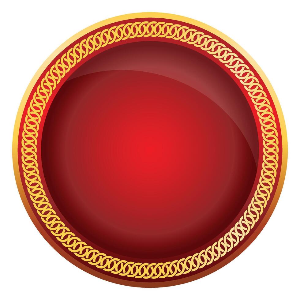 Golden Circle Red Banner vector