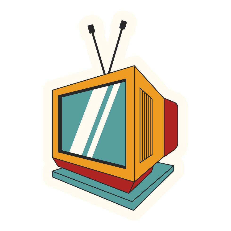 Retro 90's Sticker vector