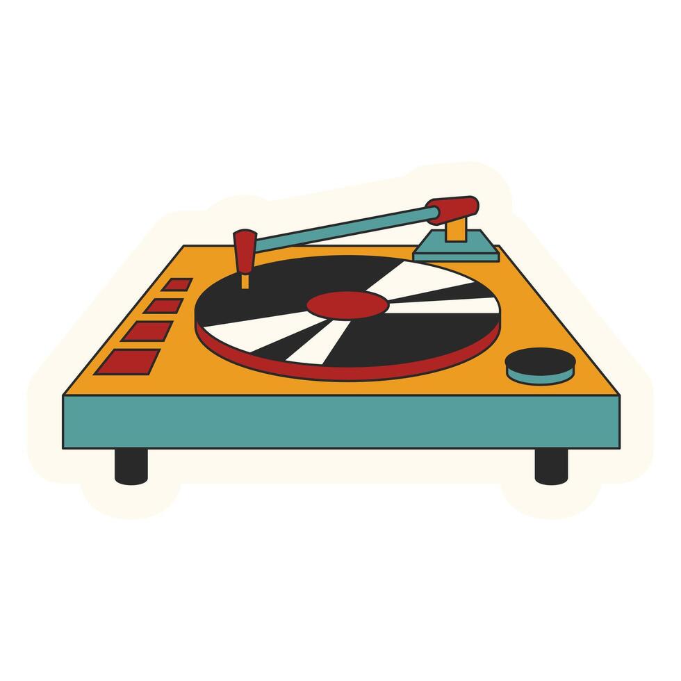 Retro 90's Sticker vector