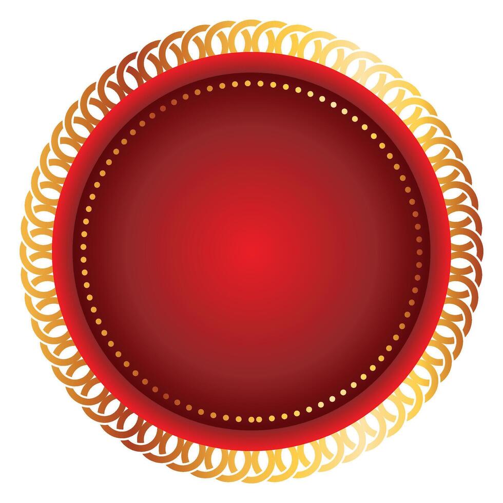 Golden Circle Red Banner vector